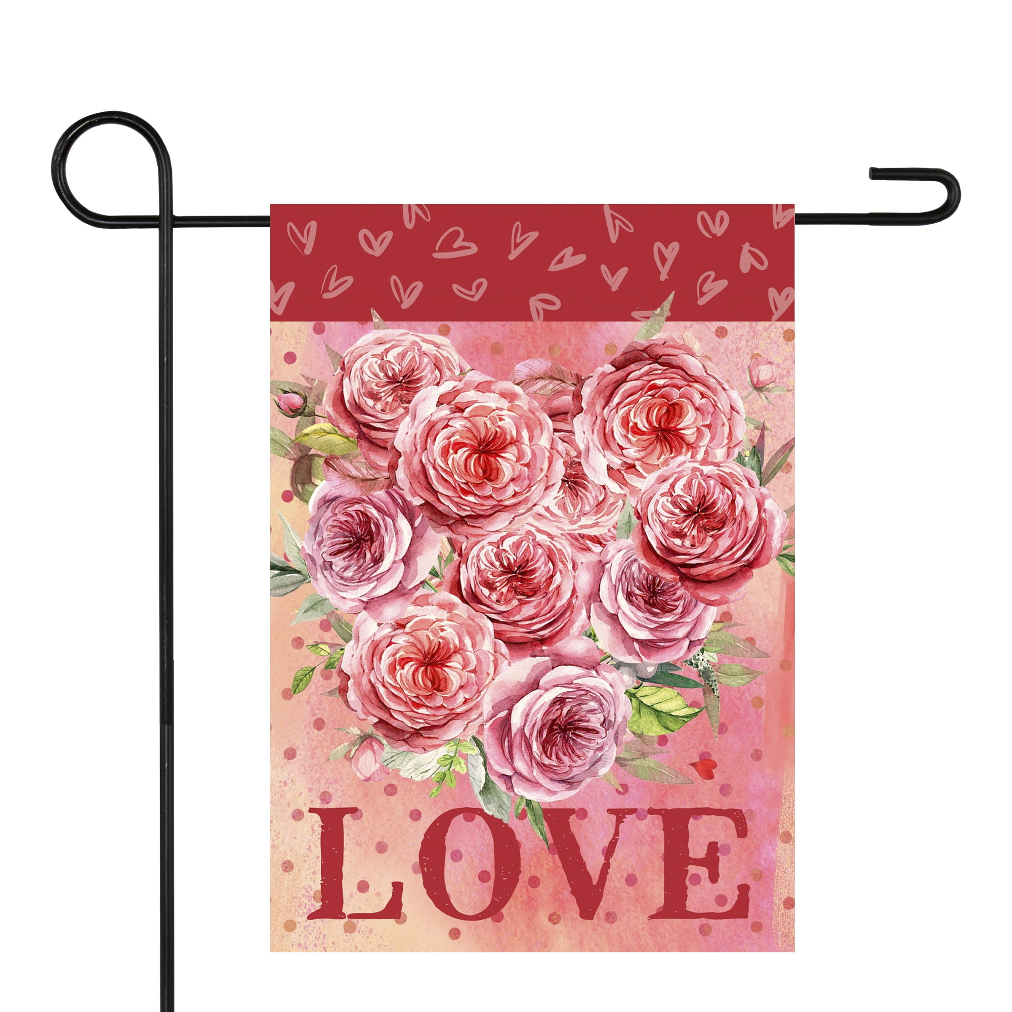 Love Rose Bouquet Outdoor Garden Flag 12.5" x 18"