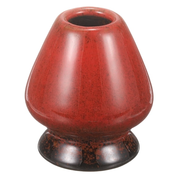 Uxcell Ceramic Chasen Stand 70mm Matcha Whisk Holder Teas Set Whisks Stand Traditional Matcha Tea Chasen Holder Tea Set Accessories for Tea Tasting, Gradient Red