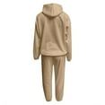 thumbnail image 6 of Womens Sweatsuits Sets Two Piece Solid Color Long Sleeve Hooded Sweatshirt and Sweatpants 2025 Fall Lightweight Casual Baggy Tracksuit, 6 of 6