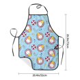 thumbnail image 4 of Naloa 1Pack Adjustable Bib Apron Waterdrop Resistant Cooking Kitchen Aprons for Women Men Chef, Gnome Pool Party Print, 4 of 5