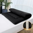thumbnail image 7 of Japanese Floor Mattress for Adults Kids, Japanese Futon Mattress Sleeping Mattress for Floor Foldable Mattress, Tatami Mat, Roll Up Mattress Camping Mattress Pad, Black,Full Size, 7 of 7