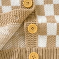 thumbnail image 4 of Baby Sweater Knit Infant Kid Clothing Tops Long Sleeve Autumn Newborn Girl Boy Tops Fashion Plaid Cardigan Warm 0-18M Outerwear, 4 of 5