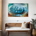 thumbnail image 3 of Elephant Stock Relaxed Sleeping Buddha Wall Art - Horizontal Canvas Wall Art - Living Room Wall Decor - Religion And Spirituality Canvas - Teal And Blue Decor - 45" x 30", 3 of 8