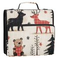 thumbnail image 5 of FORMRS Zipper Binder with Shoulder Strap 2-inch Ring 500 Sheet Capacity File Bag, Retro Christmas Forest, 5 of 5