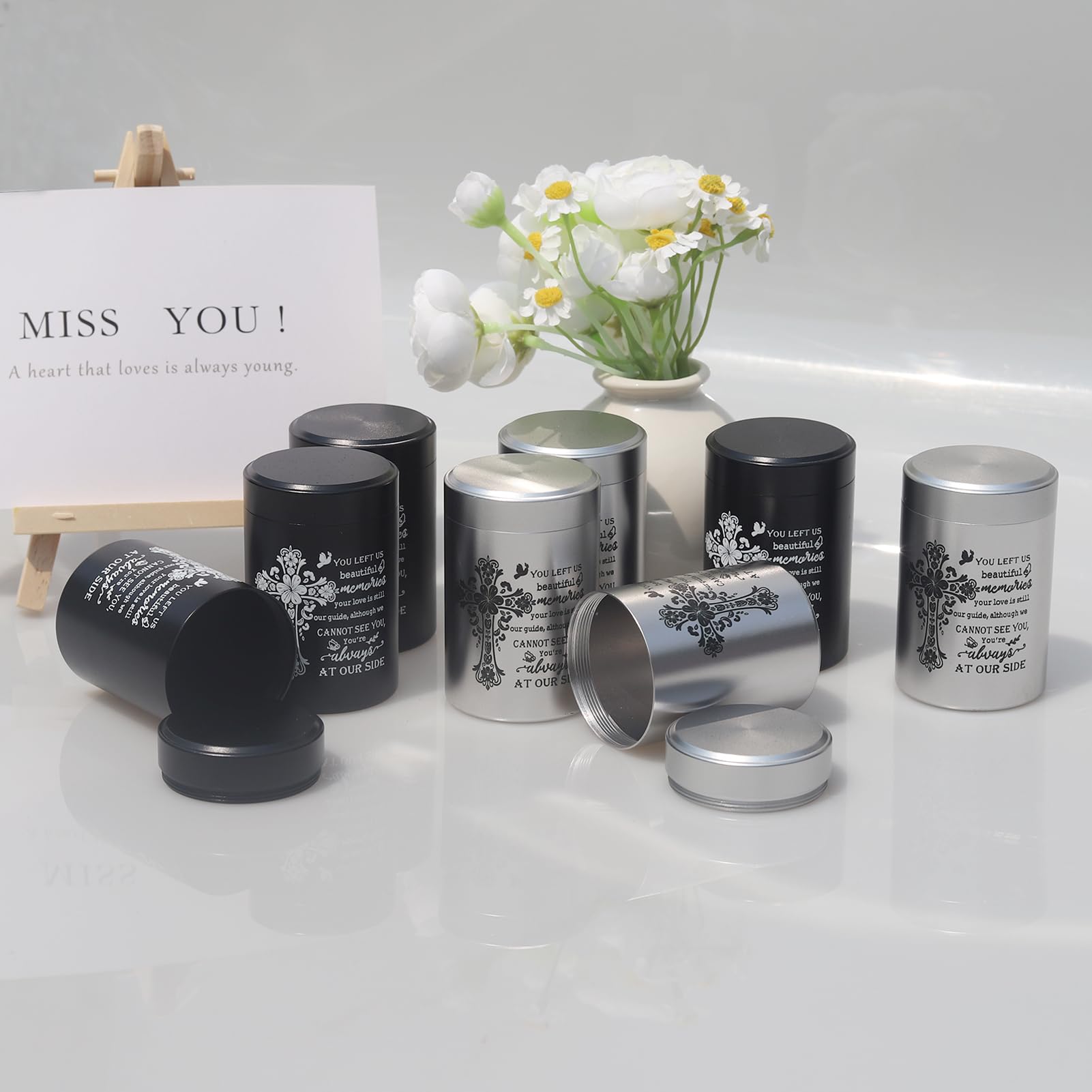 Small Urns for Human Ashes Set of 8 Mini Urn for Ashes 3 inches Keepsake Urns for Ashes for Sharing Small Keepsake Urns Memorial Ashes Holder