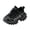 09#Black, variant on Quick Lace Mesh Platform Sneakers For Kids Boys Girls Breathable Lightweight Footwear For Daily Outdoor Play Brown 27