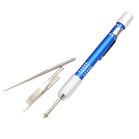 

1 Set Craft Jewelry Tool Jewelry Tools Long Point Short Needle Umbrella Reamer Polishing Set Hole Making Supplies (Blue)