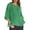 Green, variant on Ediodpoh Summer Womens 3 of 4 Sleeve Crew Neck Floral Printed Loose Top T Shirts Casual Linen Tunic Tee Blouse Womens Tshirts Pink S