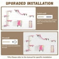 thumbnail image 6 of Coziwow 5 Pcs Wall Mounted Cat Tree Set W/ Cat Perch, Scratching Post, Cat Bridge, Cat Tree and Cat Hammock, Pink, 6 of 7