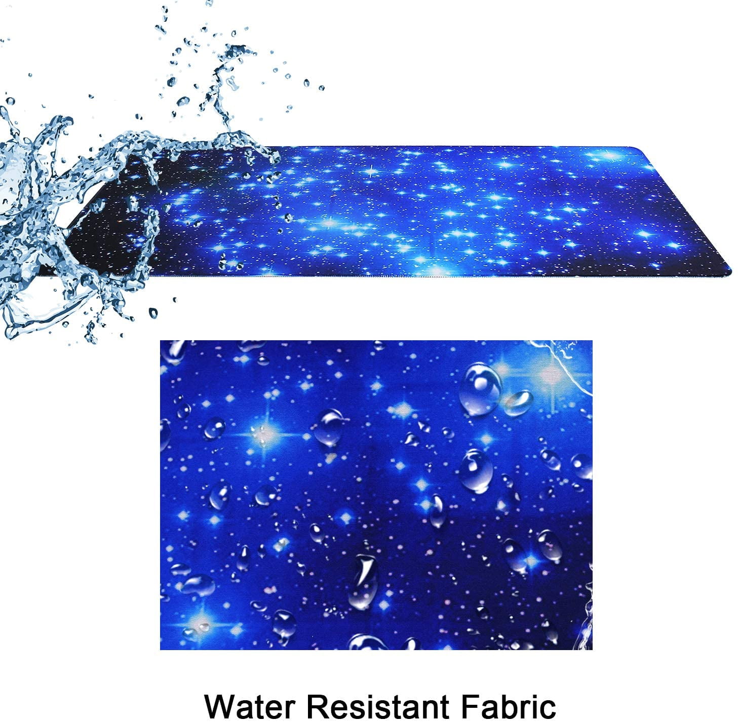 Extra Large Extended Gaming Desk Mat Non-Slip Rubber Pads Stitched Edges Mouse Pad 35.4 x 15.7 inch - Galaxy Stars