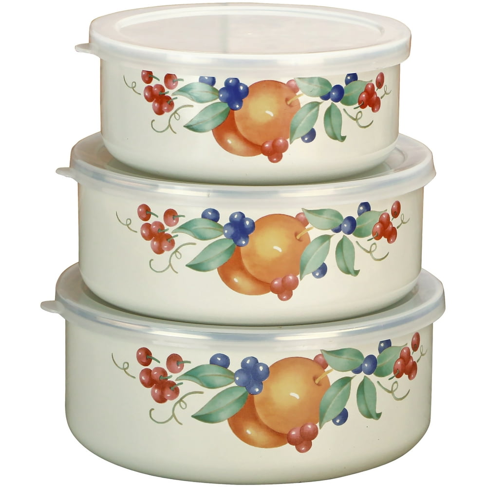 Corelle Coordinates 6Piece Enamel on Steel Bowl Set, Abundance