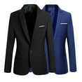 thumbnail image 5 of Yokua Single Breasted Blazer Coat Long Sleeve Business Dress Jacket Formal Tuxedo, 5 of 16