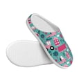 thumbnail image 3 of Fotbe Excavator Pattern Women's Fuzzy Curly Fur Memory Foam Loafer Slippers Indoor Outdoor Slippers Winter Home Shoes-37/38, 3 of 7
