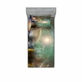 thumbnail image 2 of Ambesonne Colorful Fitted Sheet & Pillow Sham Set, Eagle Thunder Clouds, Queen, Multicolor, 2 of 3