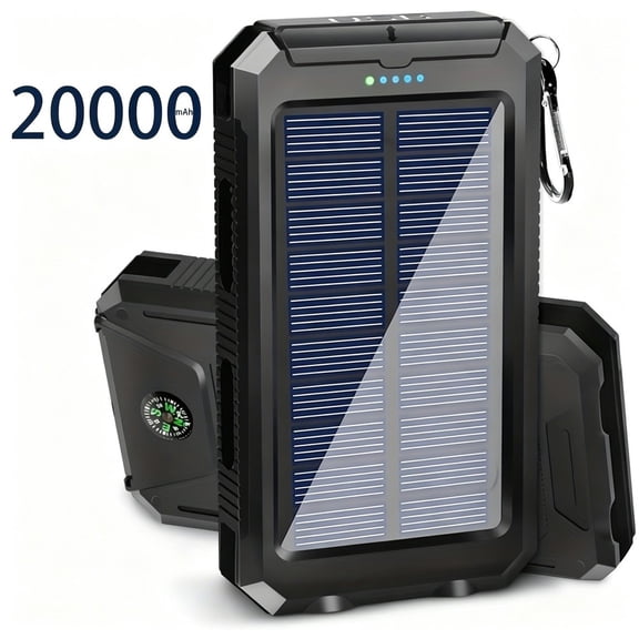 20000Mah USB Portable Charger Solar Power Bank,