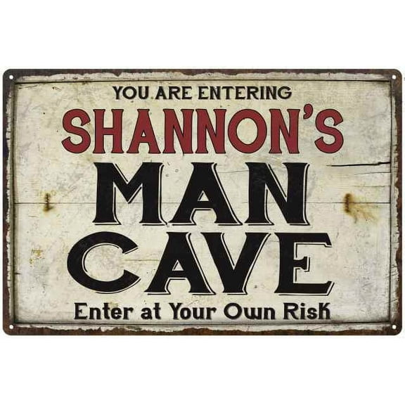 SHANNON'S Man Cave Sign Rustic Garage Decor Gift 8x12 Metal 108120035320
