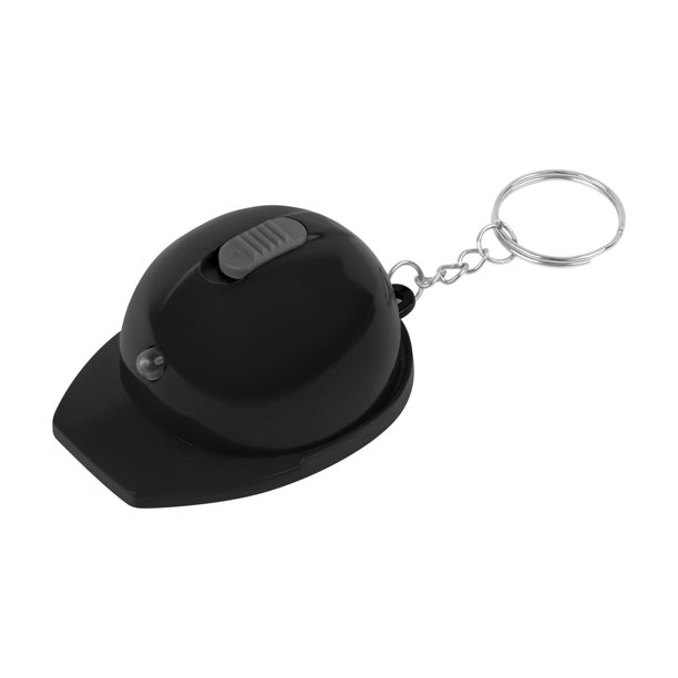 Llavero en forma de casco con luz LED destapador-Arán negro 3.1 x 5.7 x 3.1