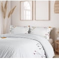 thumbnail image 6 of Ambesonne Modern Duvet Cover Set, Geometric Flowers Floral, Calking, Pistachio Green Magenta, 6 of 6