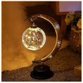 thumbnail image 3 of La lámpara lunar encantada - Lámpara de luna colgante luz nocturna con soporte, lámpara lunar de luna creciente, 3 of 4