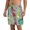 thumbnail image 2 of Disketp Men'S Swim Trunks Hawaiian Breathable Surf Beach Swimsuits Mesh Lining Beach Shorts With Pockets-Cute Dinosaur, 2 of 9