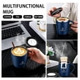 thumbnail image 6 of 16oz Stainless Steel Insulated Coffee Mug with Handle Double Wall Vacuum Travel Mug Tumbler Cup with Sliding Lid (Blue), 6 of 8