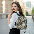 thumbnail image 6 of FORMRS Mini Backpack Purse for Women Quilted Travel Daypack Casual Shoulder Bag, Flowers Cat, 6 of 7