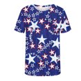thumbnail image 4 of Ernkv Men's Slim Fit Tops Clearance Holiday Short Sleeve Shirts Round Neck Pullover Independence Day Usa Flag Print Tees Clothing Summer Fashion Dark Blue XXXL, 4 of 5