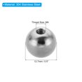 thumbnail image 2 of Uxcell M4x12.7mm Ball Nuts Knob, 2 Pcs Female Thread 304 Stainless Steel Round Blind Hole Screw Cap Cover, Silver, 2 of 6