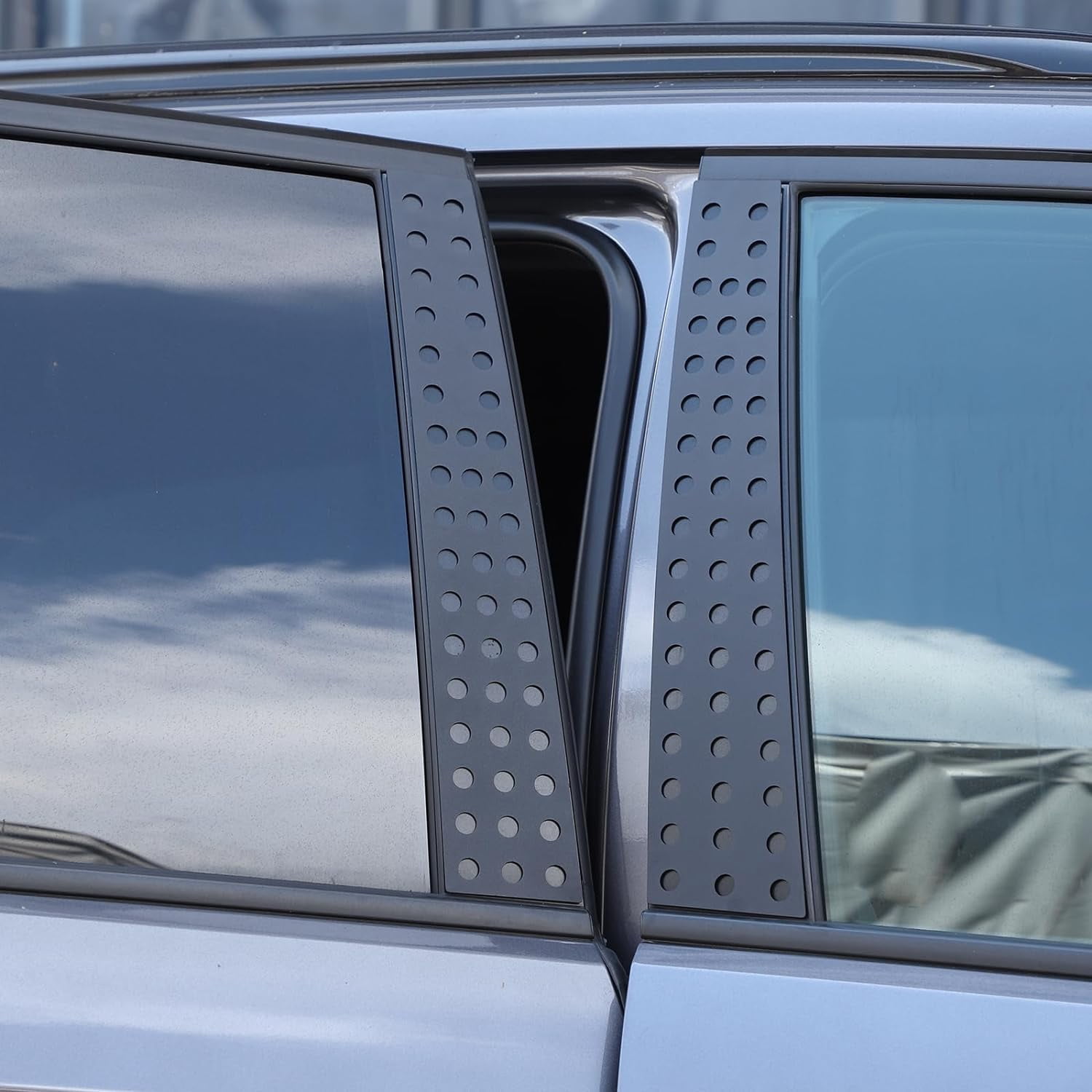 TINKI For Honda Pilot 2016-2022,Honeycomb Decorative Panel,Door Centerpillar Window Honeycomb Decorative Panel Car Accessories