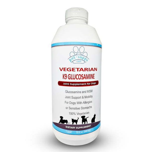 Extra Strength Vegetarian Liquid Glucosamine for Dogs MSM, Joint