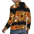 thumbnail image 6 of Lsque Sunflower Gnomes and Bees Pattern Casual Men's Hoodie,Hooded Sweatshirt with Kangaroo Pocket,Pullover Hoodie-Medium, 6 of 7