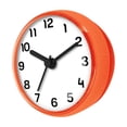 thumbnail image 1 of Reloj de ducha redondo impermeable con ventosa para decoración de cocinas y hogares. Naranja, 1 of 7