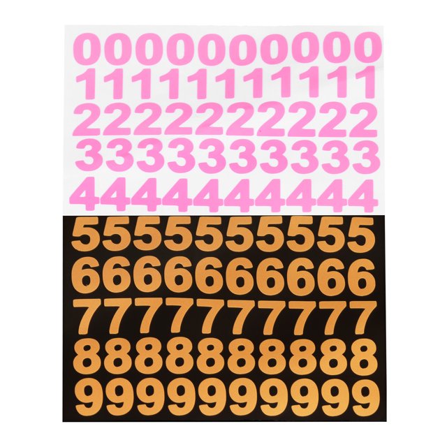 Uxcell 100 Pcs Pegatinas de Números que Brillan en la Oscuridad, Pegatinas de Pared Adhesivas Luminiscentes Rosas, Pegatinas 3D Brillantes para Decoración de Techo, Dormitorio, Cama