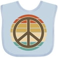 thumbnail image 3 of Inktastic Retro Peace Sign Sunset Boys or Girls Baby Bib, 3 of 4
