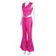 thumbnail image 4 of Margot-Disfraz de Cosplay para mujer adulta, chaleco Rosa estrellado sin mangas, pantalones, traje de bufanda, trajes de fiesta de Halloween, Carnaval, 4 of 4