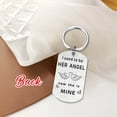 thumbnail image 3 of DEGASKEN  Loss Mom Keychain, "I Used to Be Her Angel, Now She Is Mine",  Mother Memorial Gifts, Silver, 1, 3 of 5