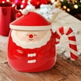 thumbnail image 1 of Taza de café con tapa de gorro de Papá Noel, tazas de leche y jugo, 460 ml, vasos únicos, lindas tazas de agua, tazas de té para té, bebidas frías, Estilo B Macarena Tazas de cerámica, 1 of 8