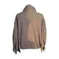 thumbnail image 7 of Women's Fall Winter Plaid Wool Blend Bomber Jacket Coat Stand Collar Cropped Outerwear Vintage Button Down Barn Jackets (Brown M), 7 of 7