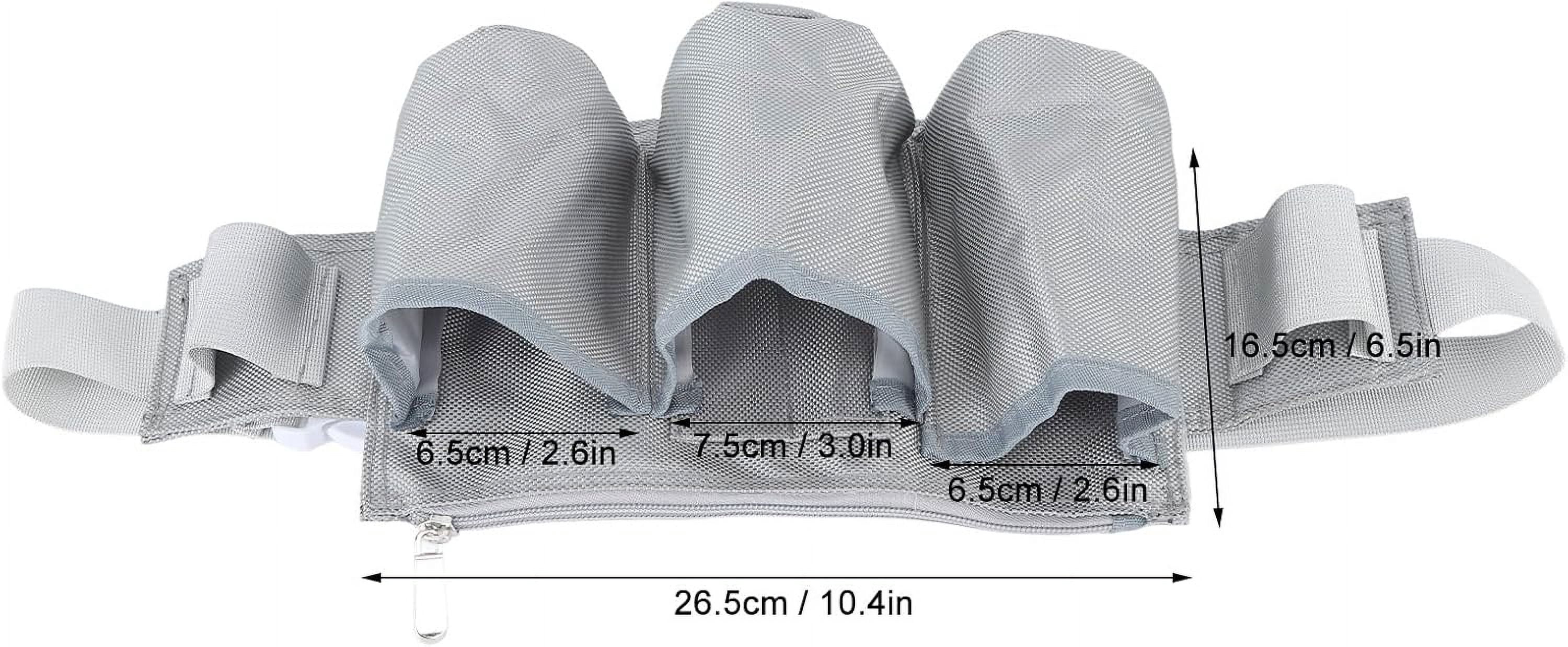 ABPETE Garden Tool Belt, 6 Pockets 2 Straps Waterproof Oxford Fabric Adjustable Gardening Tool Pouch for Family Camping Outdoor,Gardening Tool Waist Bag Belt (grey)
