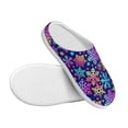 thumbnail image 3 of Haiem Rainbow Snowflakes Print Women's Fuzzy Memory Foam House Slipper Cozy Home Footwear Non-slip Winter Slippers-39/40, 3 of 7
