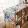 thumbnail image 6 of Table Runners 72 Inches Long Dress Scarves, Blue Coastal Farmhouse Kitchen/Dining Table Runner, Coffee Tablerunners, Summer Beach Starfish Weeping Eucalyptus Vintage 16x72 Inch, 6 of 9