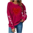 thumbnail image 1 of ameIAEA Valentines Day Sweatshirt Women Crewneck Graphic Pullover Long Sleeve Fall Spring Tops, 1 of 4