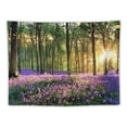 thumbnail image 5 of Forest Sunshine Tapestry Wall Hanging Spring Purple Lavender Morning Through Green Trees Tapestry Nature Landscape Tapestry for Living Room Bedroom Aesthetic Decor, 5 of 6