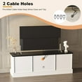 thumbnail image 5 of Farmhouse TV Stand for 65 Inch TVs Entertainment Center with Storage Cabinets Modern Media Console Table，White&black, 5 of 7