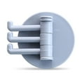 thumbnail image 1 of Toystoory Gancho para barra de toallas, colgador autoadhesivo montado en la pared, gancho doble giratorio pegajoso, accesorios de soporte sin Organizadores de utensilios de cocina gris 5 piezas, 1 of 6