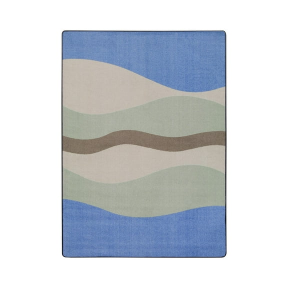 Flow 5'4" x 7'8" Area Rug In Color Light Blue