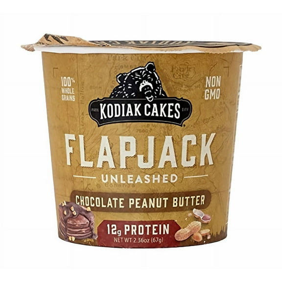 Kodiak Power Cakes Unleashed Chocolate Peanut Butter 2.36 oz (Pack of 2)