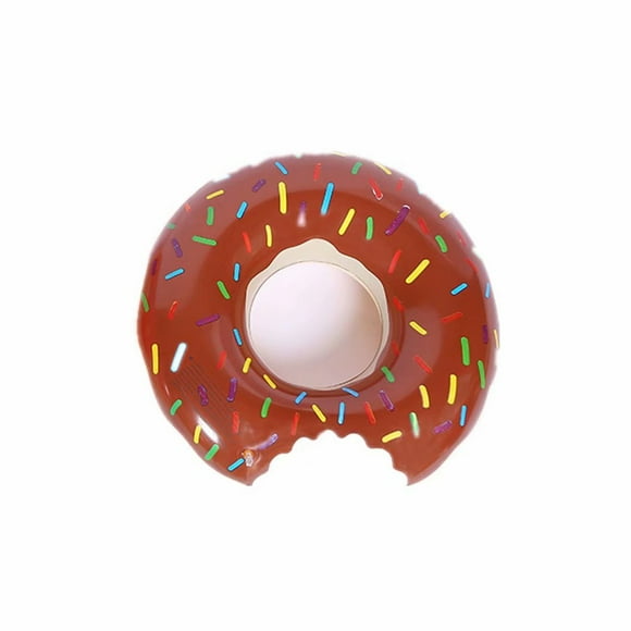 Bouées de Piscine Gonflables Beigne Bouée de Piscine Anneaux de Nage Simples 90 cm, Chocolat