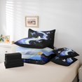thumbnail image 5 of Homewish Dreamy Cartoon Butterfly Twin Bedding Sets 7-Piece, Fashion Marble Abstract Bedding Comforter Set, Mystic Stars Galaxy Reversible Sheet Sets, Luxury Bedroom Decor, 5 of 7