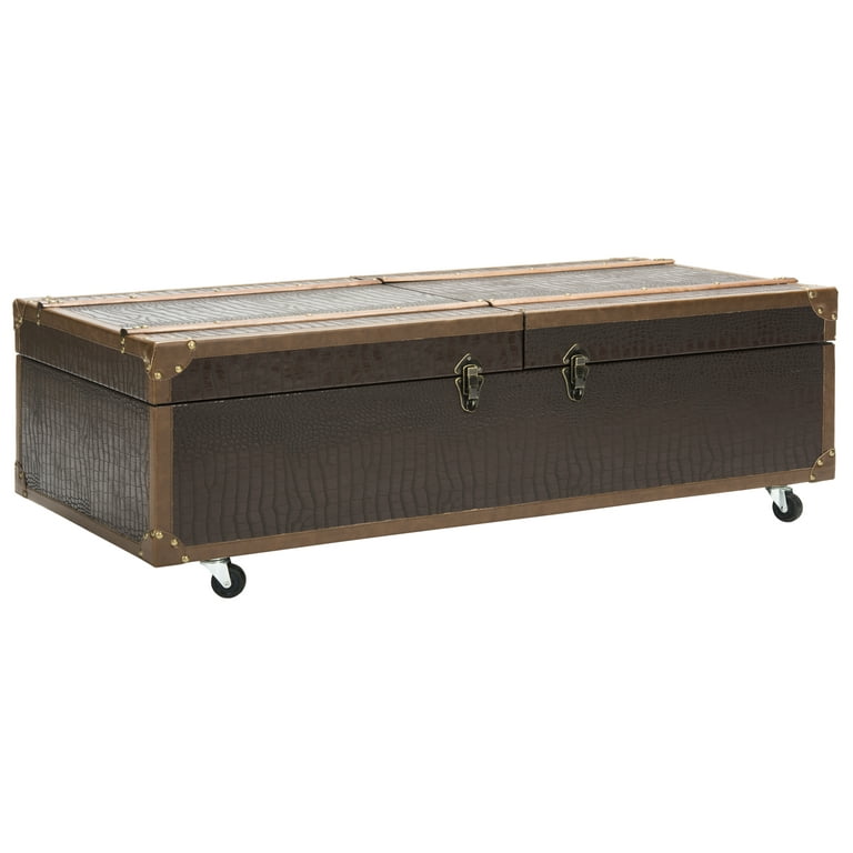 Safavieh Zoe Coffee Table Storage Trunk With Wine Rack Grey – Incredible  Rugs and Decor